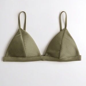 💖MAKE OFFER💖NWOT OLIVE HOLLISTER BIKINI TOP